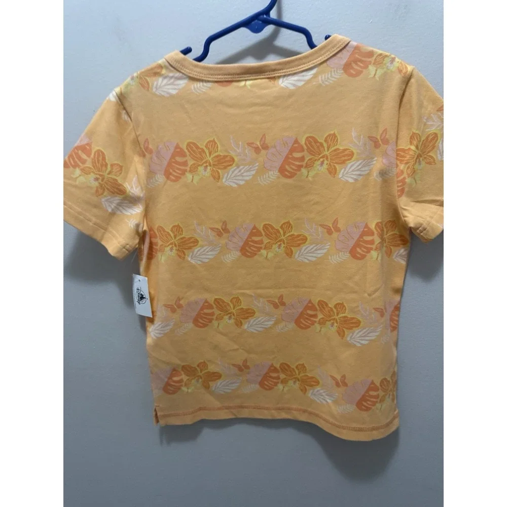 Disney Encanto Bruno T-Shirt Youth Size Small (5/6) Tropical Floral Print Pocket